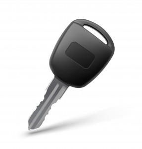 Car key on white background. Vector illustration