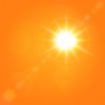 Vector summer background with a magnificent sun beam