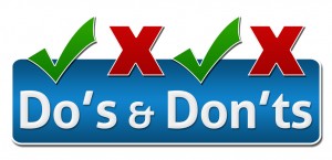 Dos And Donts Symbol On Top
